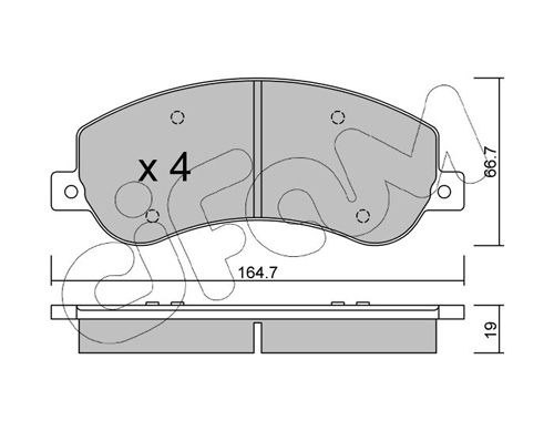 CIFAM 822-680-1 Brake Pad Set, disc brake
