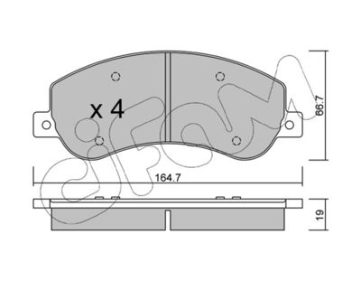 Brake Pad Set, disc brake CIFAM 822-680-1