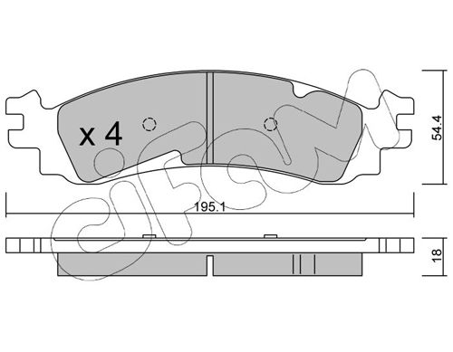 CIFAM 822-686-0 Brake Pad Set, disc brake