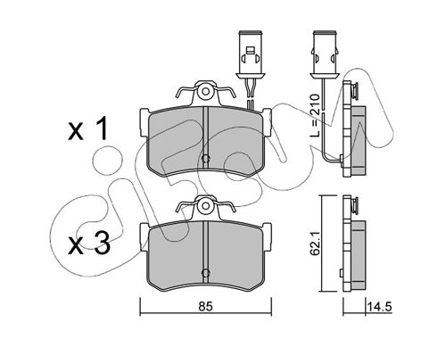 CIFAM 822-691-0 Brake Pad Set, disc brake