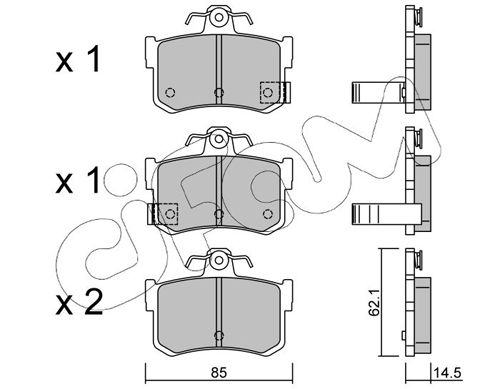 CIFAM 822-691-1 Brake Pad Set, disc brake