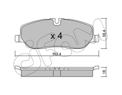 Brake Pad Set, disc brake CIFAM 822-693-0