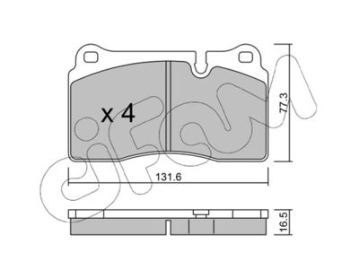 Brake Pad Set, disc brake CIFAM 822-695-0