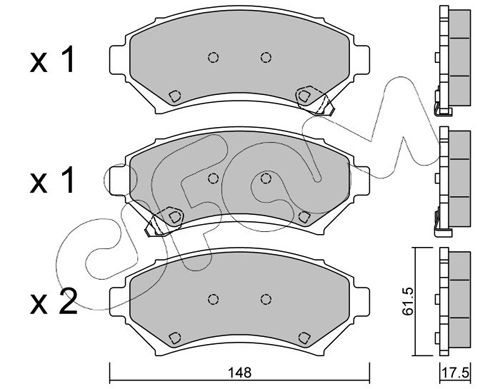 CIFAM 822-696-0 Brake Pad Set, disc brake