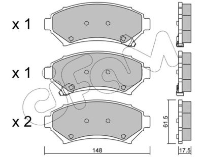 Brake Pad Set, disc brake CIFAM 822-696-0