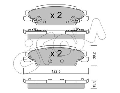 Brake Pad Set, disc brake CIFAM 822-700-0