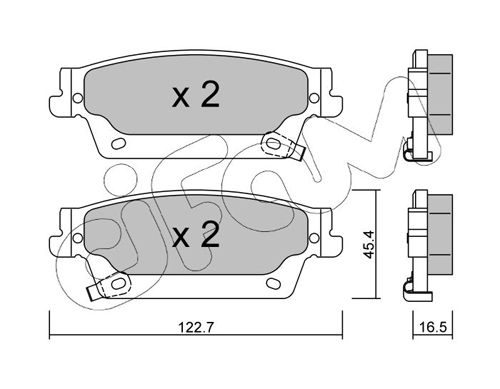 CIFAM 822-701-0 Brake Pad Set, disc brake