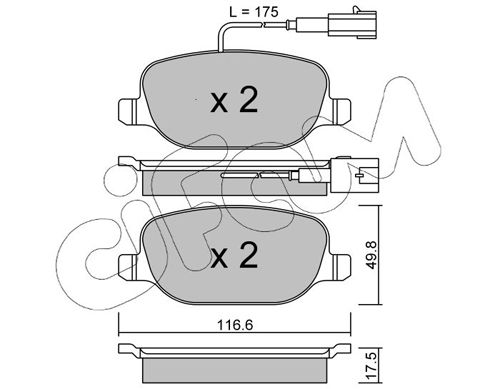 CIFAM 822-704-1 Brake Pad Set, disc brake