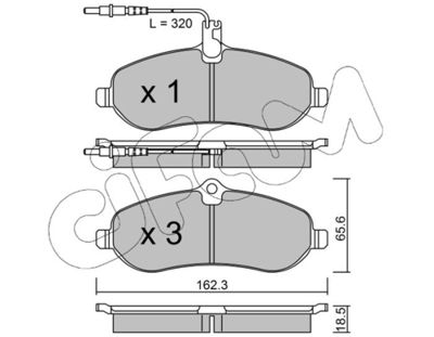 Brake Pad Set, disc brake CIFAM 822-707-0