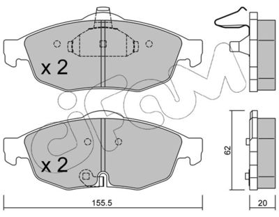 Brake Pad Set, disc brake CIFAM 822-715-0