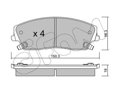 Brake Pad Set, disc brake CIFAM 822-716-0