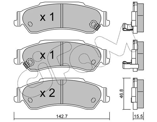 CIFAM 822-722-0 Brake Pad Set, disc brake