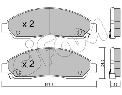 Brake Pad Set, disc brake CIFAM 822-731-0