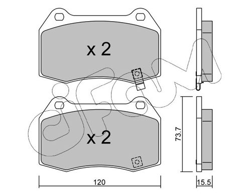 CIFAM 822-738-0 Brake Pad Set, disc brake