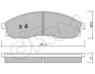 Brake Pad Set, disc brake CIFAM 822-740-0