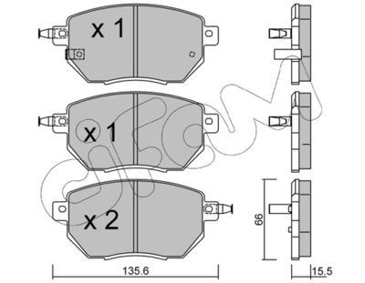Brake Pad Set, disc brake CIFAM 822-741-0
