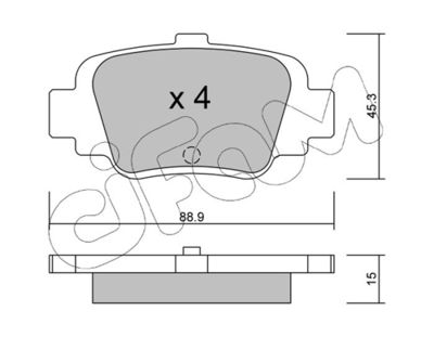 Brake Pad Set, disc brake CIFAM 822-742-0