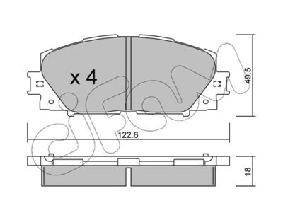 Brake Pad Set, disc brake CIFAM 822-745-0