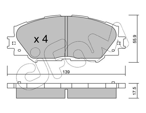 CIFAM 822-747-0 Brake Pad Set, disc brake