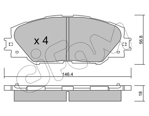 CIFAM 822-748-0 Brake Pad Set, disc brake