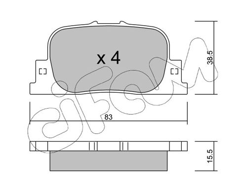 CIFAM 822-752-0 Brake Pad Set, disc brake