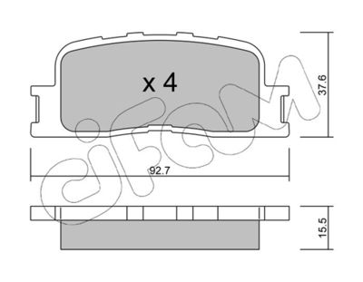 Brake Pad Set, disc brake CIFAM 822-753-0