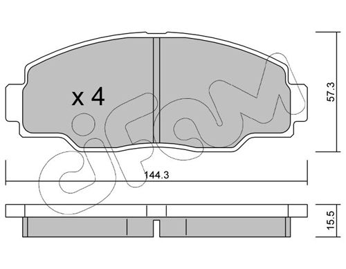 CIFAM 822-755-0 Brake Pad Set, disc brake