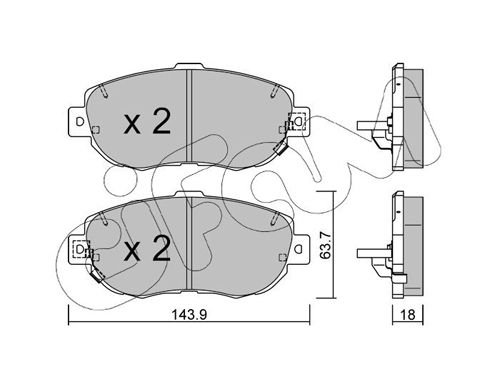 CIFAM 822-756-0 Brake Pad Set, disc brake