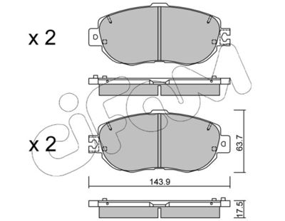 Brake Pad Set, disc brake CIFAM 822-756-1