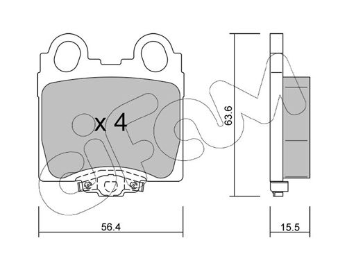 CIFAM 822-758-0 Brake Pad Set, disc brake