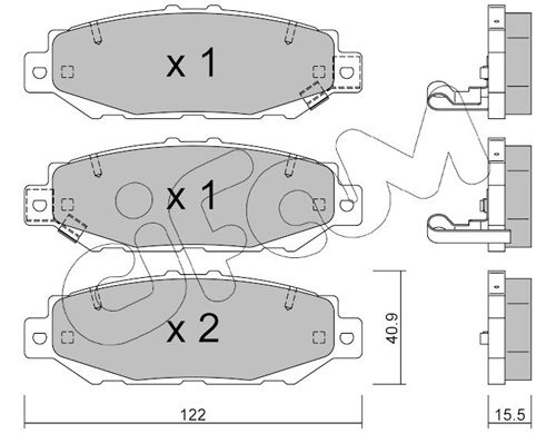CIFAM 822-759-0 Brake Pad Set, disc brake