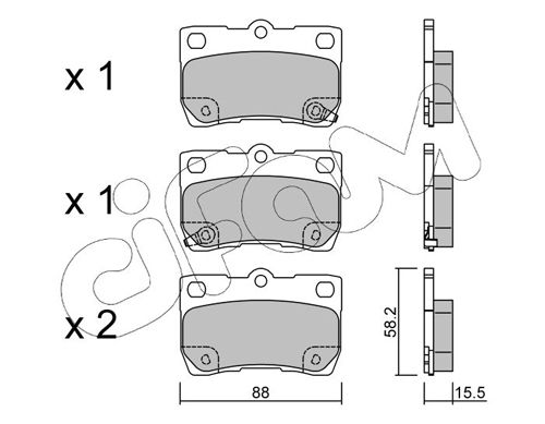CIFAM 822-761-0 Brake Pad Set, disc brake