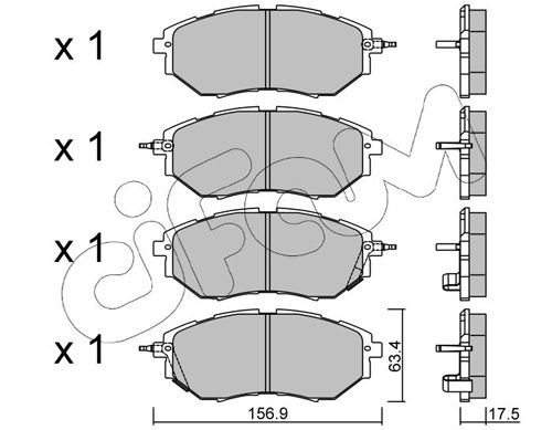 CIFAM 822-763-0 Brake Pad Set, disc brake