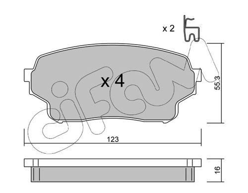 CIFAM 822-765-0 Brake Pad Set, disc brake