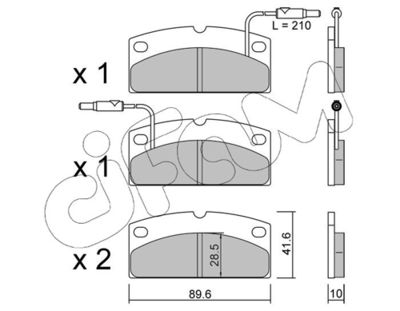 Brake Pad Set, disc brake CIFAM 822-767-1