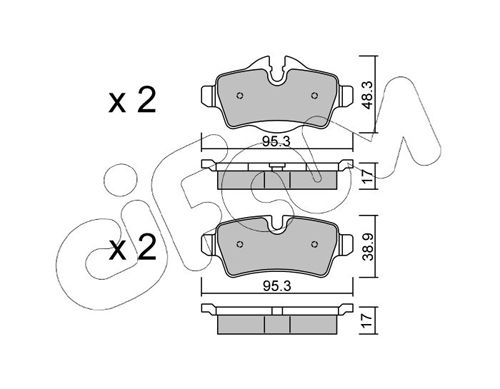 CIFAM 822-769-0 Brake Pad Set, disc brake
