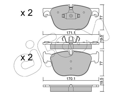 CIFAM 822-770-0 Brake Pad Set, disc brake