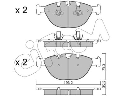 Brake Pad Set, disc brake CIFAM 822-771-0