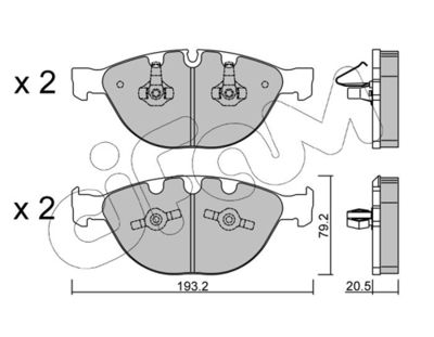 Brake Pad Set, disc brake CIFAM 822-772-0