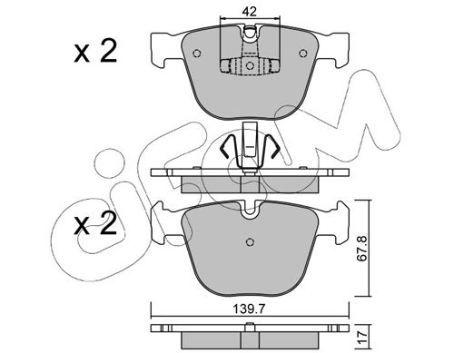CIFAM 822-773-6 Brake Pad Set, disc brake