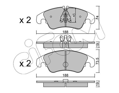CIFAM 822-775-4 Brake Pad Set, disc brake