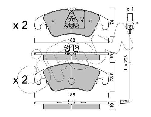 CIFAM 822-775-4K Brake Pad Set, disc brake