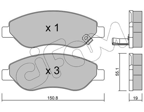 CIFAM 822-777-0 Brake Pad Set, disc brake
