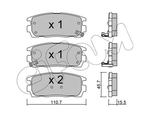 CIFAM 822-779-0 Brake Pad Set, disc brake