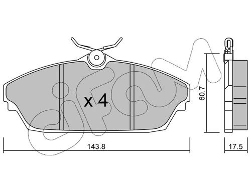 CIFAM 822-782-0 Brake Pad Set, disc brake