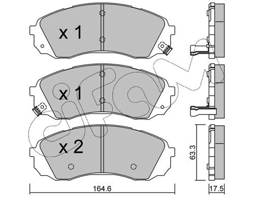 CIFAM 822-785-0 Brake Pad Set, disc brake
