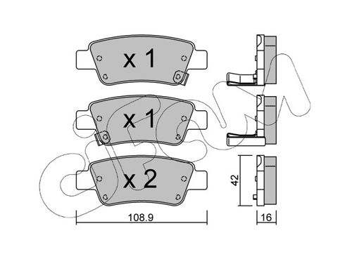 CIFAM 822-790-0 Brake Pad Set, disc brake