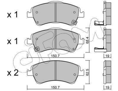 Brake Pad Set, disc brake CIFAM 822-795-0