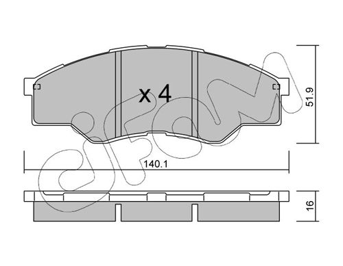 CIFAM 822-797-0 Brake Pad Set, disc brake