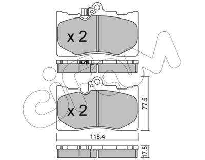Brake Pad Set, disc brake CIFAM 822-799-0
